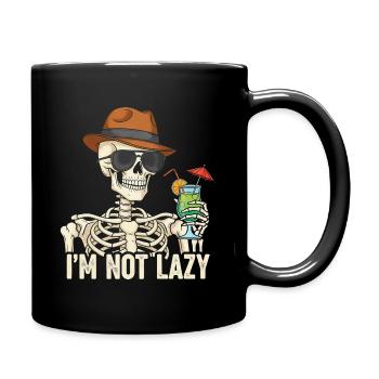 Skeletor avec boisson estivale - Mug uni - noir - Droite