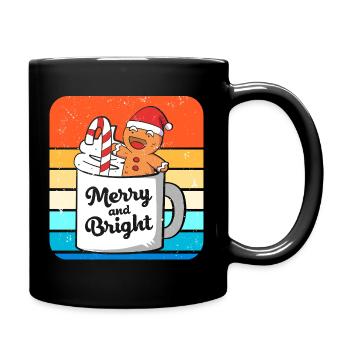 Bonhomme en pain d'épices de Noël en pain d'épices - Mug uni - noir - Droite