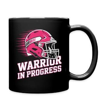 Breast Cancer Awareness Warrior In Progress - Full Colour Mug - black - Right