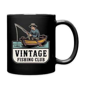 Retro Angler Motif - Full Colour Mug - black - Right