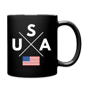 Logo de la croix des États-Unis - Mug uni - noir - Droite