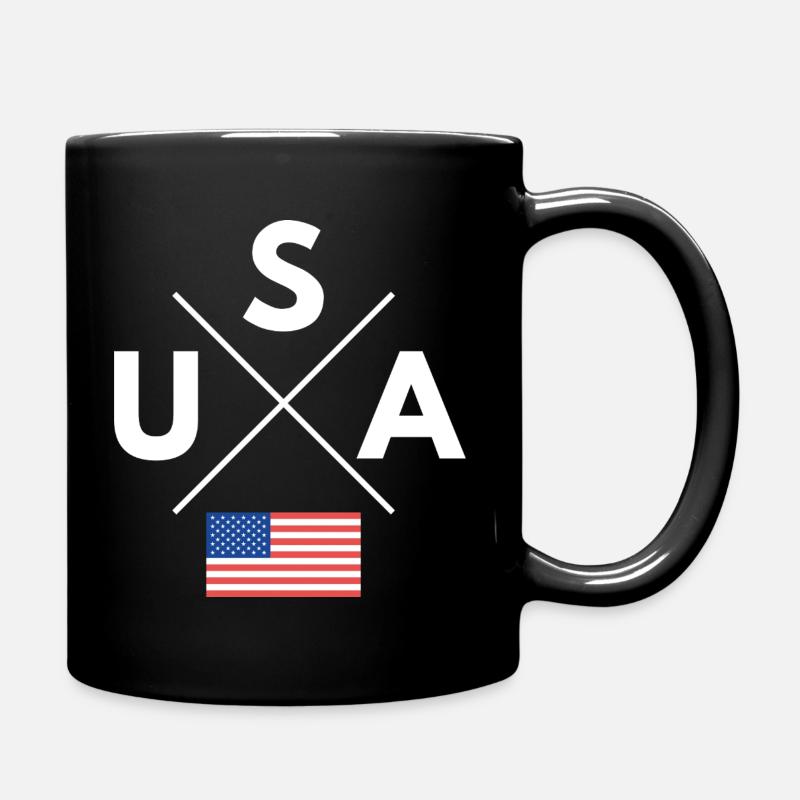 Logo de la croix des États-Unis - Mug uni - noir