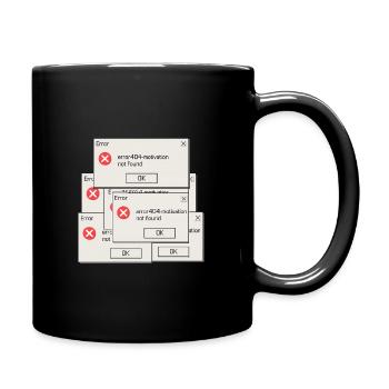 404 Motivation not found - Full Colour Mug - black - Right