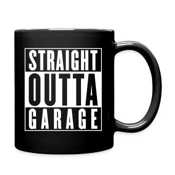 Tout droit sorti du garage (couleur changeante) - Mug uni - noir - Droite