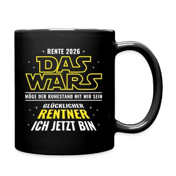 Rente 2026 C’est tout - Retraité heureux que je suis - Mug uni - noir - Droite