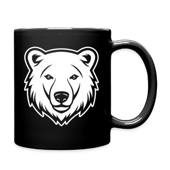 Polar Bear Head Polar Bear - Full Colour Mug - black - Right