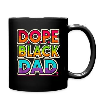 Design arc-en-ciel cool pour papa noir - Mug uni - noir - Droite