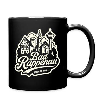 Kraichgau Skyline Bad Rappenau Illustration - Tasse einfarbig - Schwarz - Rechts