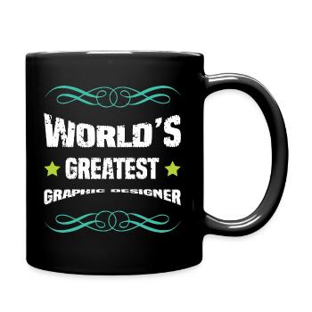 Graphic Designer Motif - Full Colour Mug - black - Right