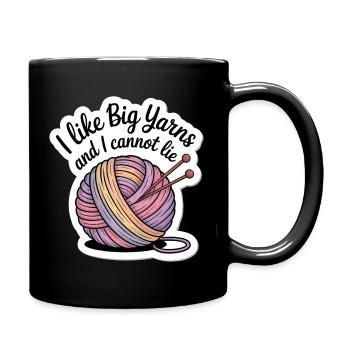 Big Yarns Cozy Wool Sticker – Craft & Knit - Full Colour Mug - black - Right