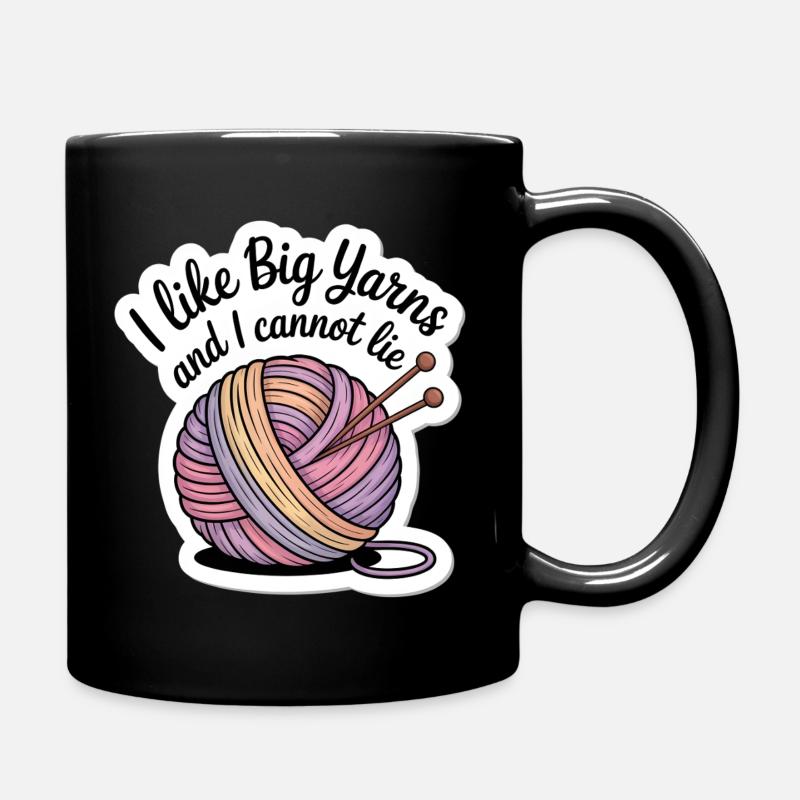 Big Yarns Cozy Wool Sticker – Craft & Knit - Tasse einfarbig - Schwarz