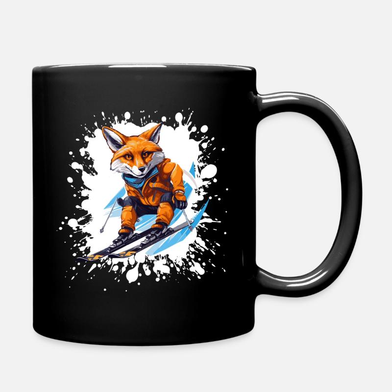 Fuchs Ski Skifahren - Tasse einfarbig - Schwarz