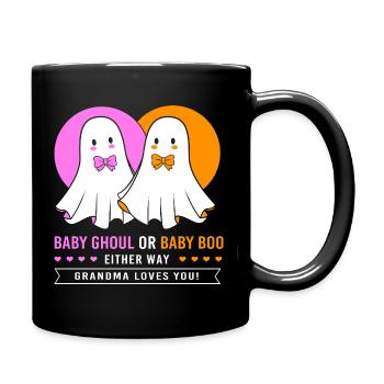 Halloween Gender Reveal - Full Colour Mug - black - Right