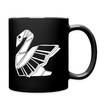 White Swan - Full Colour Mug - black - Right