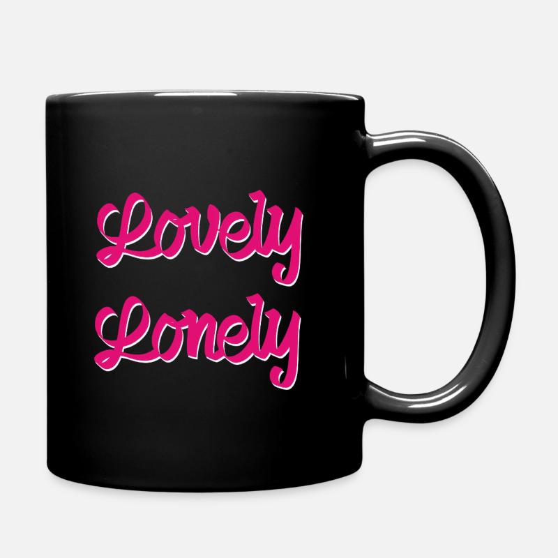 Lovely lonely - Mug uni - noir