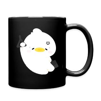Canard moelleux endormi - Mug uni - noir - Droite