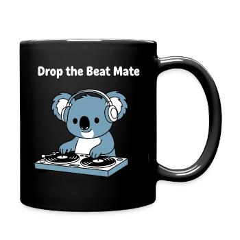 Drop the Beat Koala DJ - Tasse einfarbig - Schwarz - Rechts