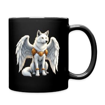 Sky Winged Wolf - Full Colour Mug - black - Right