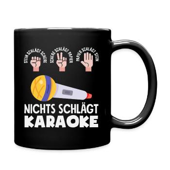 Nothing Beats Karaoke Funny Singer Musician - Full Colour Mug - black - Right