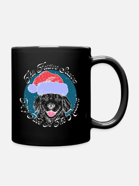 THIS FESTIVE SEASON MY FACE IS THE REASON - Full Colour Mug - black