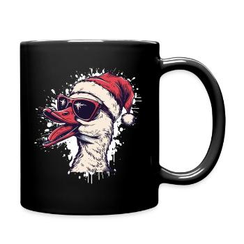 Oie Canard de Noël - Mug uni - noir - Droite