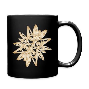 Étoile en filigrane à l’aspect quilling – motif de Noël - Mug uni - noir - Droite