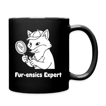 Fur-ensics Expert Détective Patte - Mug uni - noir - Droite