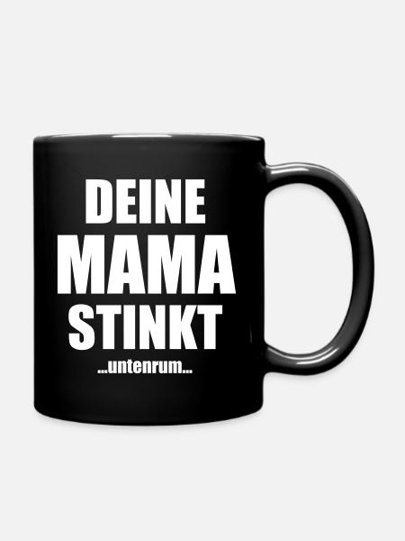 Ta mère pue en dessous en disant - Mug uni - noir