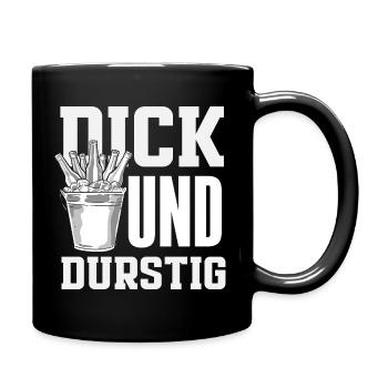 Lustiges Vatertag Geschenk Papa Bier - Tasse einfarbig - Schwarz - Rechts
