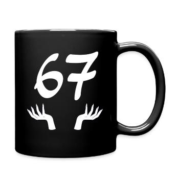 67 Six-Seven - Tasse einfarbig - Schwarz - Rechts
