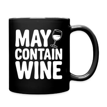 May Contain Wine - Full Colour Mug - black - Right