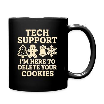 Tech Support I'm Here To Delete Your Cookies - Full Colour Mug - black - Right