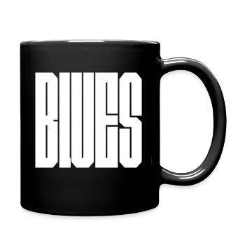 Blues bold logo design - Full Colour Mug - black - Right