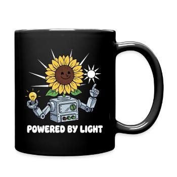 Sunflower Robot Light Ideas - Full Colour Mug - black - Right