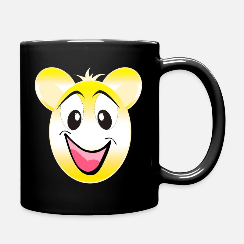 Fröhliches Gelbes lächelndes Bärchen - Tasse einfarbig - Schwarz