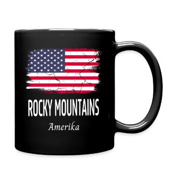 Rocky Mountains - Tasse einfarbig - Schwarz - Rechts