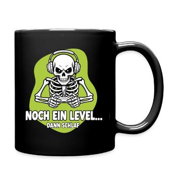 Gamer Skelett Noch Ein Level - Tasse einfarbig - Schwarz - Rechts