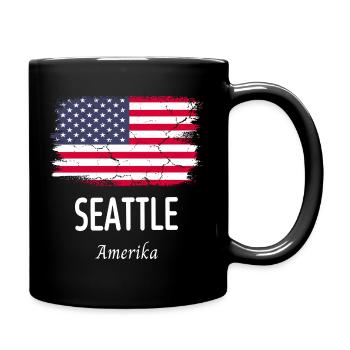 Seattle - Full Colour Mug - black - Right