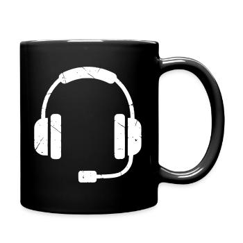 Casque de jeu Gamer Gaming Vector - Mug uni - noir - Droite