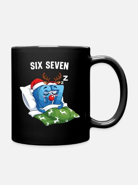 67 Six Seven Meme Weihnachten Pyjama - Tasse einfarbig - Schwarz