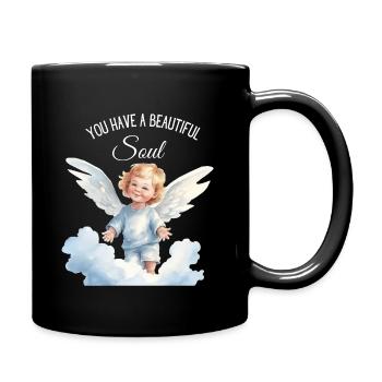 Schöne Seele - Tasse einfarbig - Schwarz - Rechts