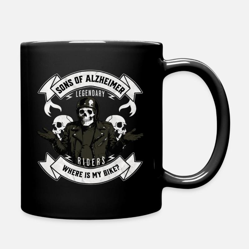 Fils d’Alzheimer. Où est mon vélo ? Shrug Skeleton - Mug uni - noir