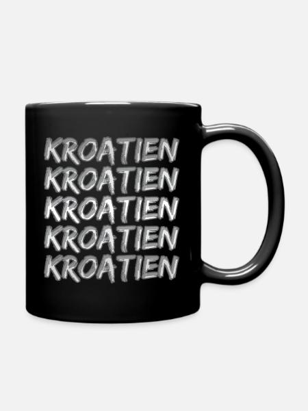 Kroatien - Tasse einfarbig - Schwarz