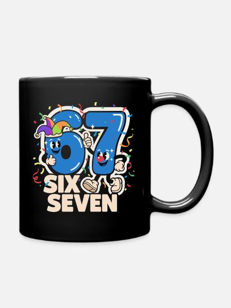 67 Six Seven 6-7 Karneval Kostüm Italien Lustig - Tasse einfarbig - Schwarz