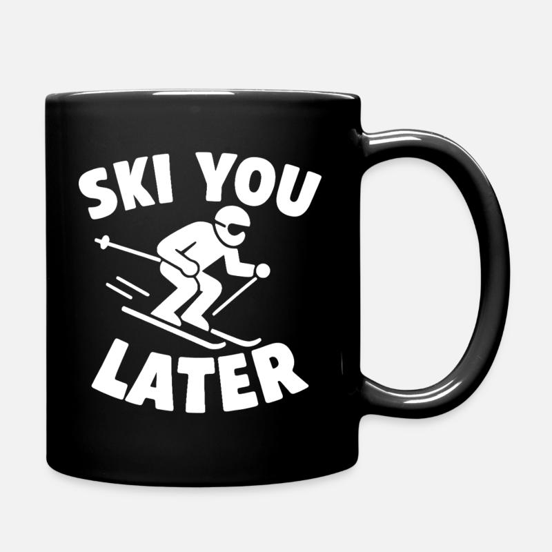 Ski You Later – Skier Spruch - Mug uni - noir