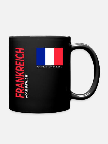 Marseille - Tasse einfarbig - Schwarz