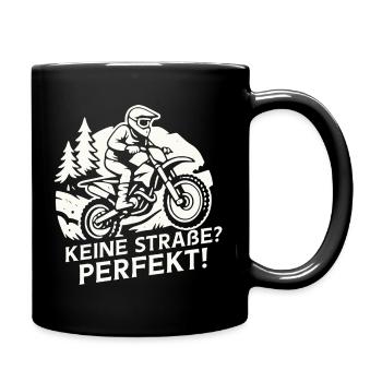 Offroad Dirt Bike – No Road? Perfect - Full Colour Mug - black - Right