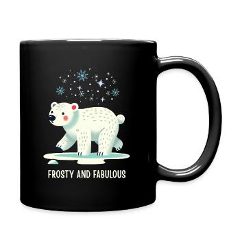 Frostiger und fabelhafter Winterbär - Tasse einfarbig - Schwarz - Rechts