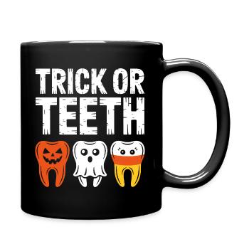 Trick or Teeth Halloween Trio - Full Colour Mug - black - Right