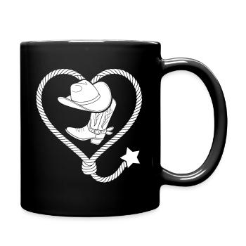 Heart Lasso Line Dance Stetson - Full Colour Mug - black - Right